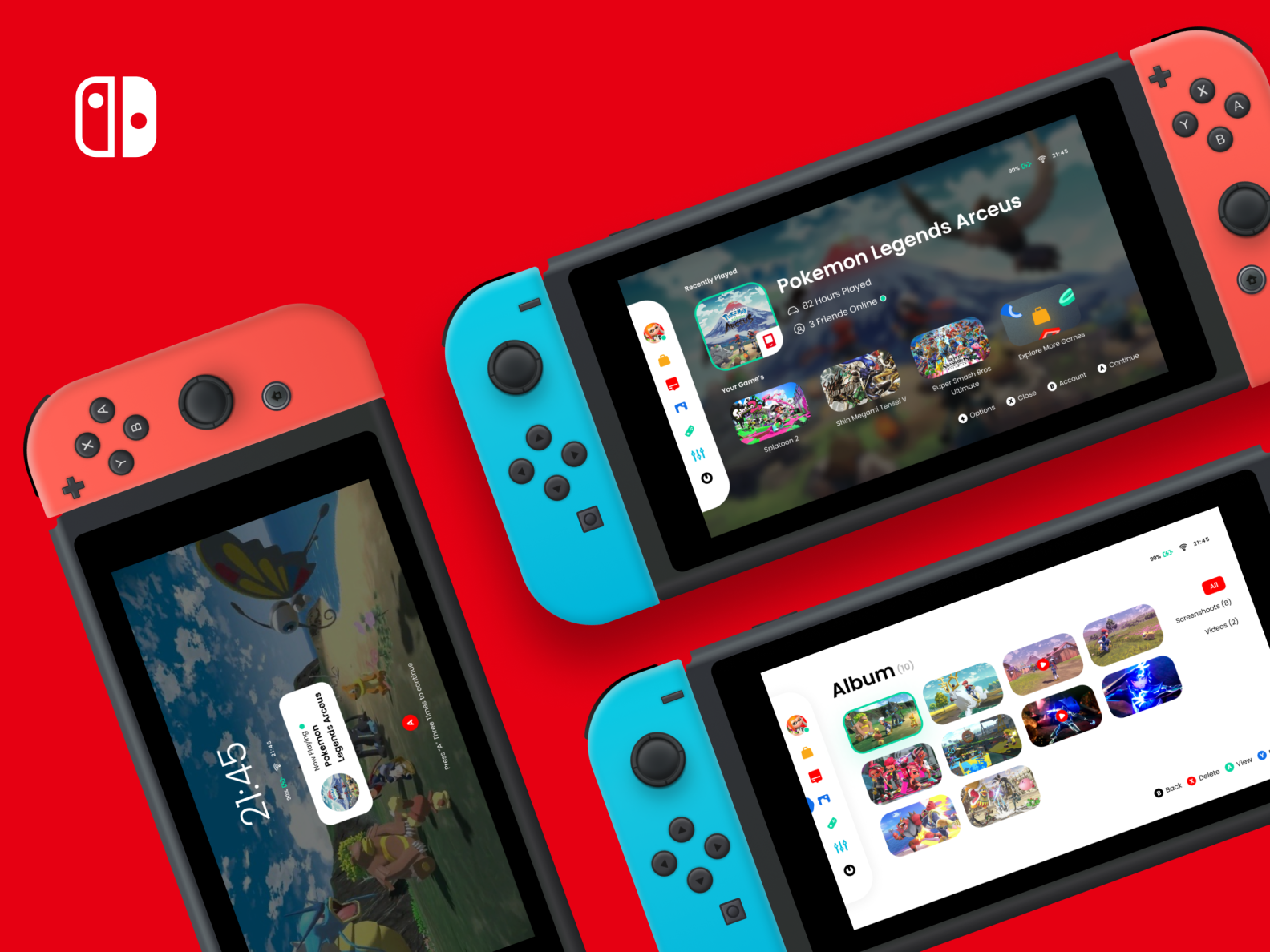 Nintendo Switch UI Concept by Alver Hothasi on Dribbble