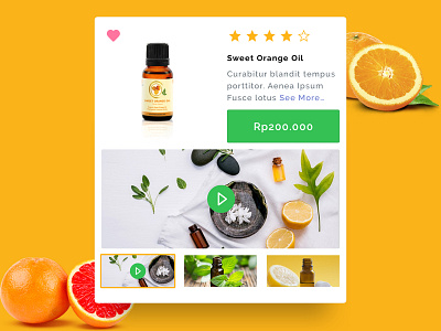 Product Card card ecommerce orange product design thumbnail ui ui component ux web design