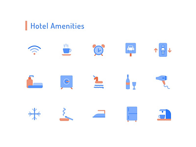 Hotels Amenities amenities hotels icon iconography illustration ui ux