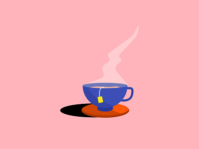 Tea beverage cup of tea design drinks hot tea illustration tea tea bag