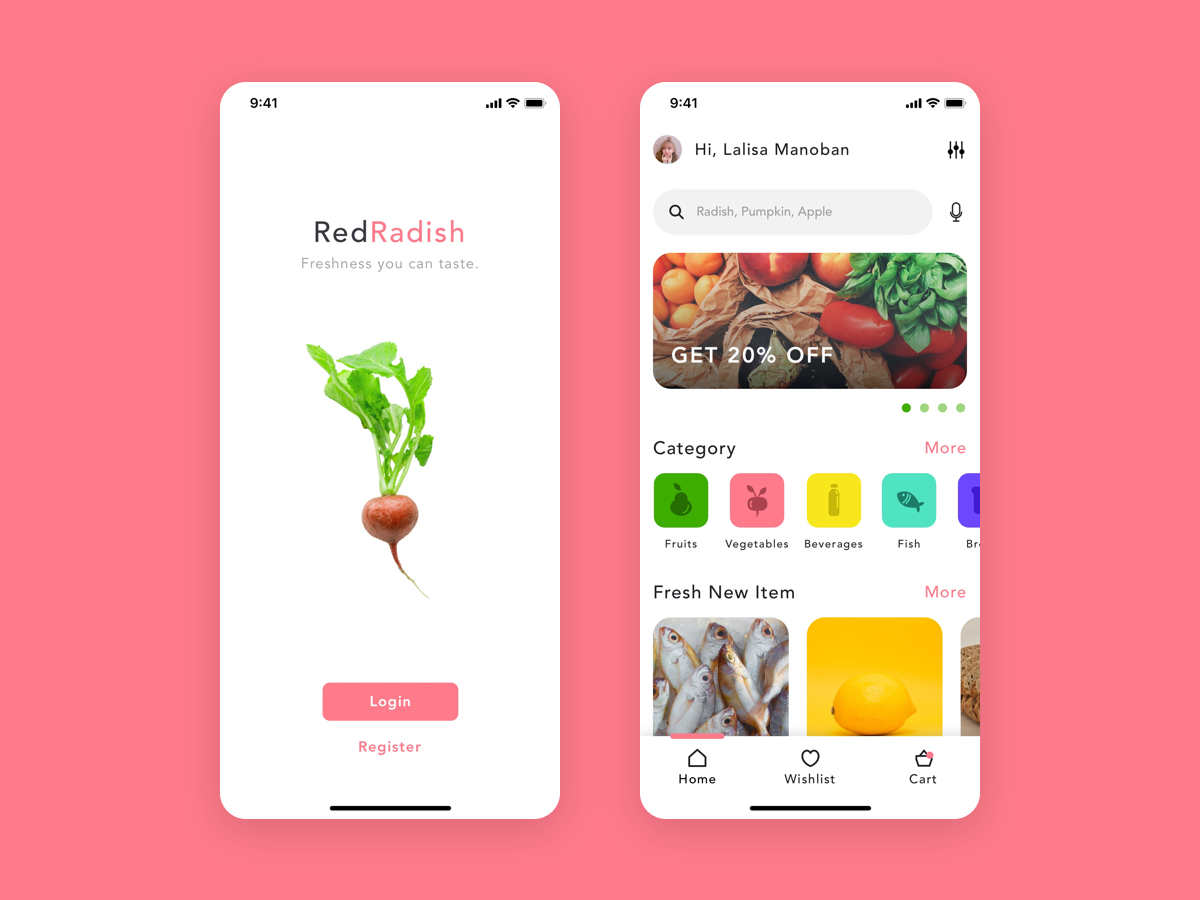 Red Radish - Groceries Shopping App by Alver Hothasi on ...