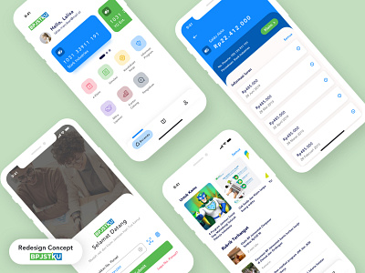 BPJSTKU App - Redesign Concept bpjstku goverment app government insurance insurance pensions ios minimal mobile app design pension product design ui user experience user interface ux