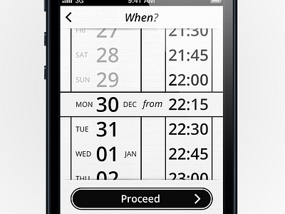Date- and timepicker app bw datepicker iphone light open sans paper retro