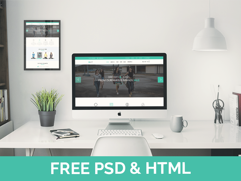 Mart - eCommerce Web Template Free PSD & HTML design shoping shop responsive html ecommerce clean bootstrap freebie free psd