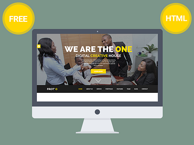 Froto Corporate free HTML template design bootstrap clean corporate design download free freebie html latest responsive uiux