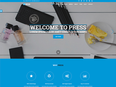 Press - Corporate HTML Template free download