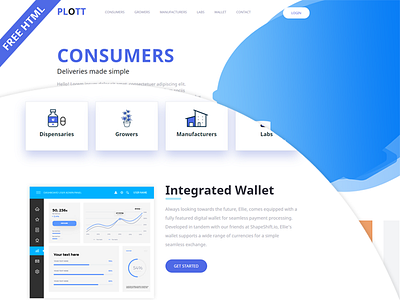 Plott – Clean & Minimal HTML5 Landing Page (Freebie)