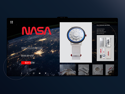 Nasa Product Home Page 3d branding design illustration labels logo ui ux vector