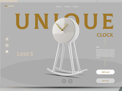 Unique Clock Home Page 3d branding graphic design illustration labels ui ux