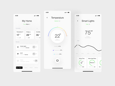 SMART HOME interface mobile smarthome ui ux uxui