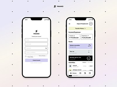 FINANCE finance interface interface design mobile ui ux