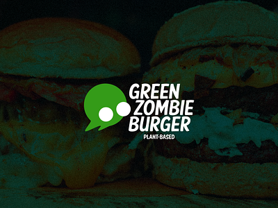 Logo for Green Zombie Burger app branding design icon illustration logo typography vector