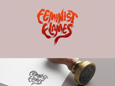 Logo sample for Feminist Flames app branding design flat graphic design icon illustration illustrator logo typography vector