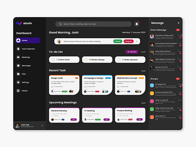 aturin - Task Organizer Dashboard