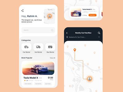 Car Rental App Design