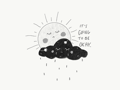 It's going to be okay. cloud illustration sun