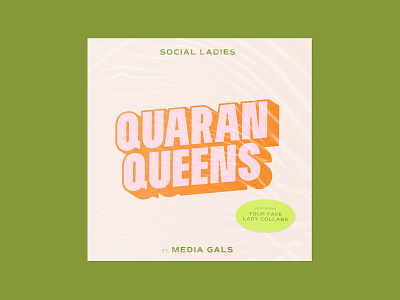 Quarantine Playlist album cover cd coronavirus covid feminist girl power music playlist quarantine queen shrink wrap spotify