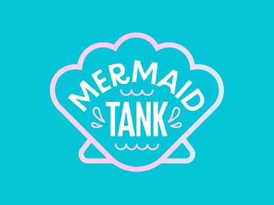 Mermaid Tank 2 beach clam gradient iridescent mermaid ocean shell splash tank water waves