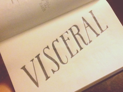 Visceral in Serif handlettering typography