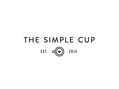 The Simple Cup coffee logo simple type