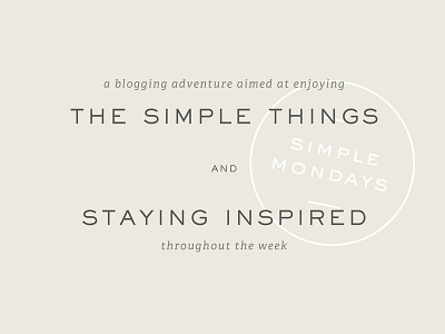 Simple Mondays, live! blog simple typography wordpress