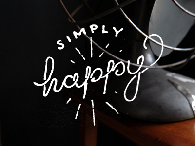 Simply Happy handlettering