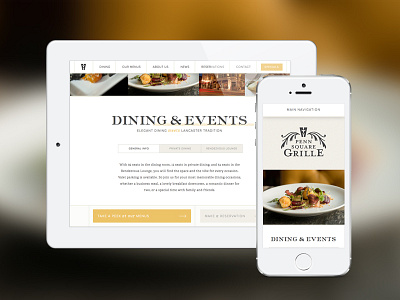 Penn Square Grille htmlcss responsive restaurant typography uiux web website wordpress
