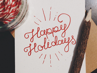 Holiday Cards handlettered handlettering stationery typography