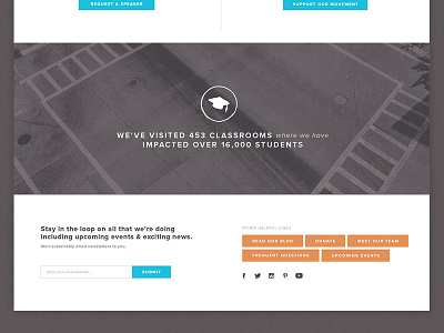 Oh, footers. clean footer nonprofit simple ui ux web webdesign