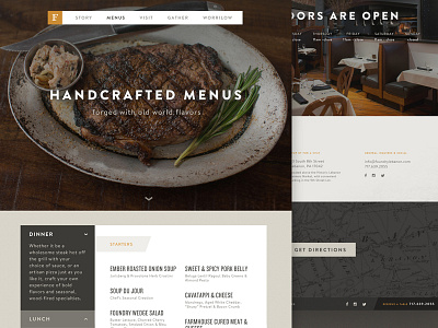 Foundry Craft Grillery development interactive responsive restaurant ui ux web web design website wordpress