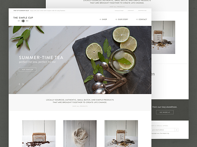 Simple Cup Home clean ecommerce shop simple ui ux web design website woocommerce wordpress