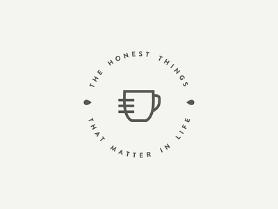 Honest Thoughts badge icon illustration simple typography
