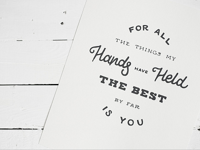 The Best By Far... handlettering handmade layout lettering print screen print typography
