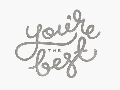 No, you! handlettering screenprint stationery wip
