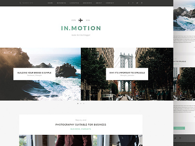 In.Motion Blog blog clean theme ui wordpress