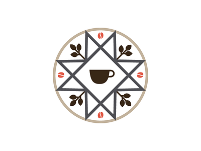 Barn Quilt! badge brand coffee hex icon illustration lancaster