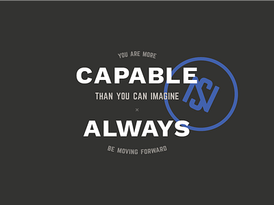 Capable, Always. branding graphic icon type typography