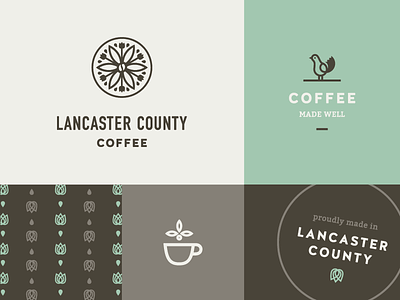 Lancaster Coffee ☕️ branding coffee custom type dutch icon lancaster logo