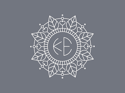 Repetition = Happiness icon illustration logo mandala monogram simple