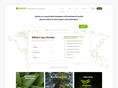 Plants website eco plants user interface web design website