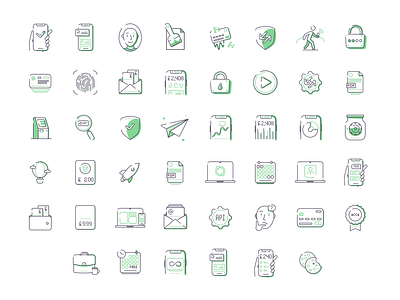 Product Icons set branding graphic design icon set icons illustration vector