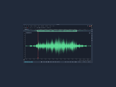AudioEditor interface app application audio audio editor audition dark dark theme dark ui desktop editor interface software software ui sound sound design ui wave