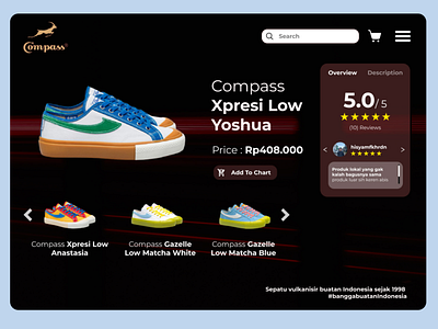 Landing Page Sepatu Compass branding compass design graphic design ui ux