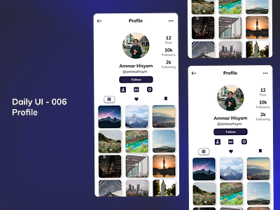 Daily UI Challenge - 006 - Profile branding design graphic design illustration loginapp logo mobileapp ui uidesigner vector