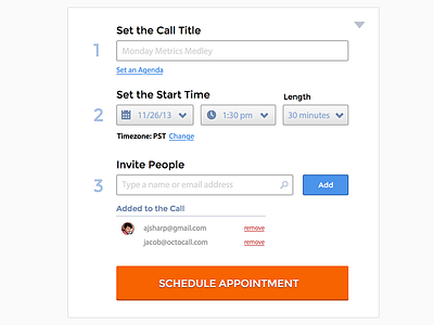 Octocall Appointment Scheduler forms web