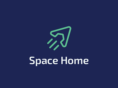 Space Home - Rocket logo design branding flat design graphic design logo logodesign logomaker minimal rocket rocketlogo rocketship space vector