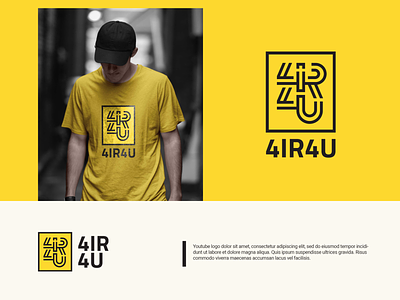 4IR4U - Logo Design brand identity branding lettermark logo logodesign monogram print youtube channel