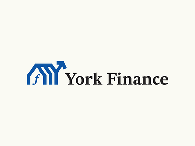 York Finance Logo Project arrow branding consulting finance growth house loan logo logomaker real estate