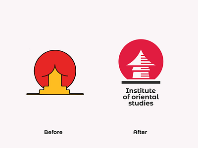 Logo Redesign Concept- Institute of Oriental Studies branding chinese educational illustration logo logo redesign logodesign redesign