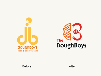 Logo Redesign Concept- The DoughBoys fast food food logo logodesign pizza redesign restaurant